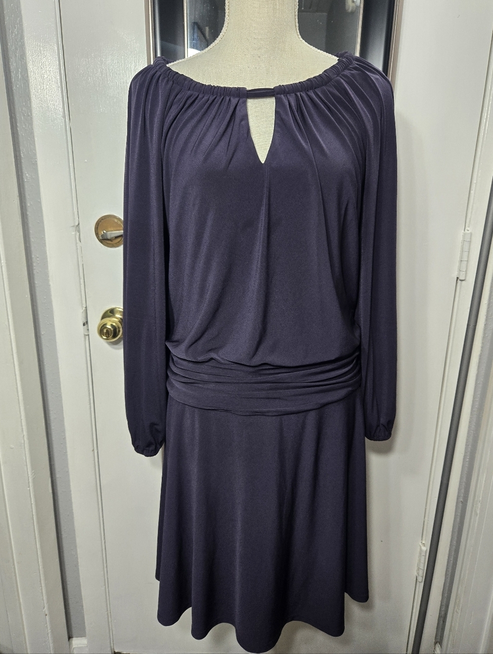 Suzi Chin For Maggy Boutique Long Sleeve Drop Waist Sz 10
